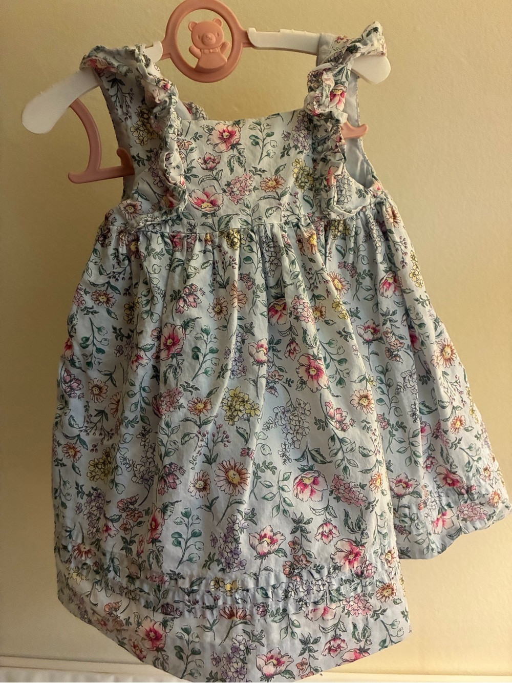 Janie and Jack Pastel Floral Ruffle Strap Dress